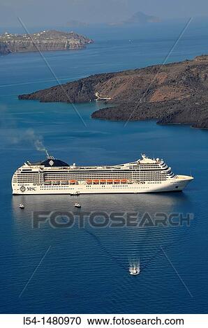 Cruise Ships Santorini Greece Island Mediterranean Aegean View Large Photo Image Stock Image - Cruise Ships Santorini Greece Island Mediterranean Aegean. Fotosearch