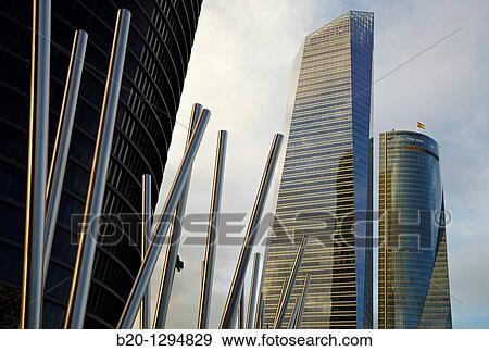 CTBA, Cuatro Torres Business Area, Madrid, Spain. View Large Photo Image Stock Photo - CTBA, Cuatro Torres Business Area, Madrid, Spain.. Fotosearch