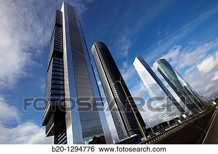 CTBA, Cuatro Torres Business Area, Madrid, Spain. View Large Photo Image Stock Photograph - CTBA, Cuatro Torres Business Area, Madrid, Spain.. Fotosearch