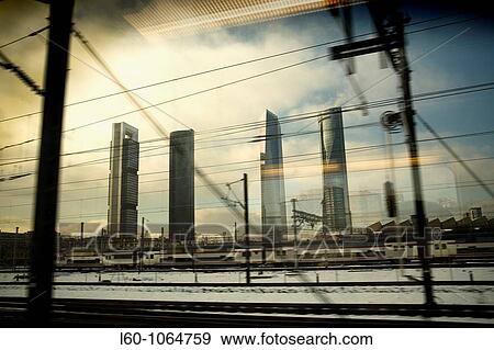 Stock Photo - Cuatro Torres Business Area Madrid Spain. Fotosearch