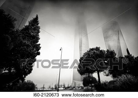 Cuatro Torres, CTBA, Madrid, Spain. View Large Photo Image Stock Image - Cuatro Torres, CTBA, Madrid, Spain.. Fotosearch