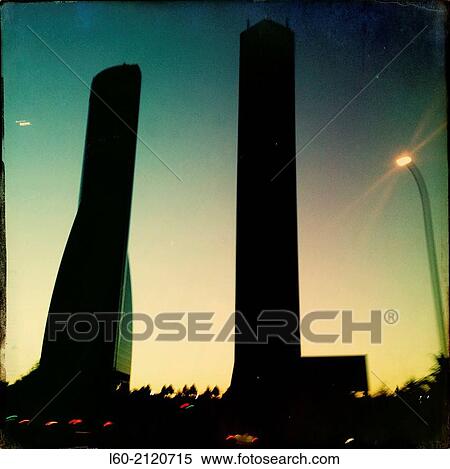 Cuatro Torres, CTBA, Madrid, Spain. View Large Photo Image Stock Photography - Cuatro Torres, CTBA, Madrid, Spain.. Fotosearch