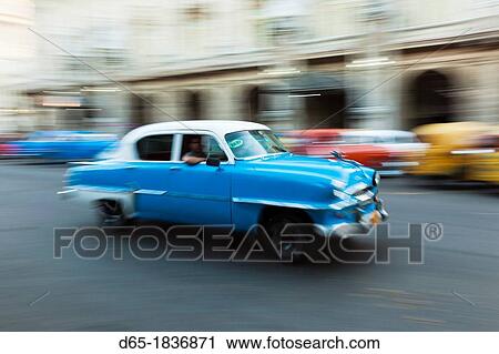 Cuba, Havana, Havana Vieja, detail of 1950s-era US car, motion-blur View Large Photo Image Stock Image - Cuba, Havana, Havana Vieja, detail of 1950s-era US car, motion-blur. Fotosearch