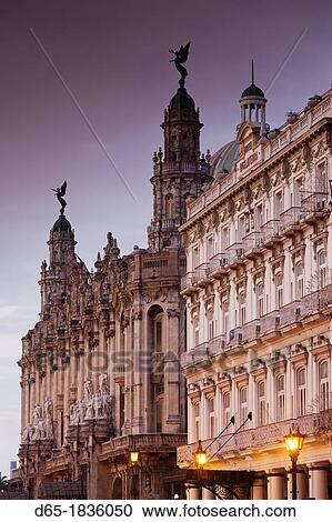Cuba, Havana, Havana Vieja, Gran Teatro de la Habana and Hotel Inglaterra, dawn View Large Photo Image Stock Image - Cuba, Havana, Havana Vieja, Gran Teatro de la Habana and Hotel Inglaterra, dawn. Fotosearch