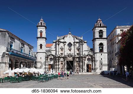 Cuba, Havana, Havana Vieja, Plaza de la Catedral, Catedral de San Cristobal de la Habana View Large Photo Image Picture - Cuba, Havana, Havana Vieja, Plaza de la Catedral, Catedral de San Cristobal de la Habana. Fotosearch