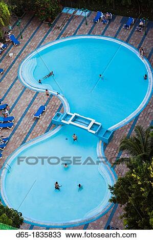 Cuba, Havana, Hotel Sevilla, elevated view of swimming pool View Large Photo Image Stock Image - Cuba, Havana, Hotel Sevilla, elevated view of swimming pool. Fotosearch