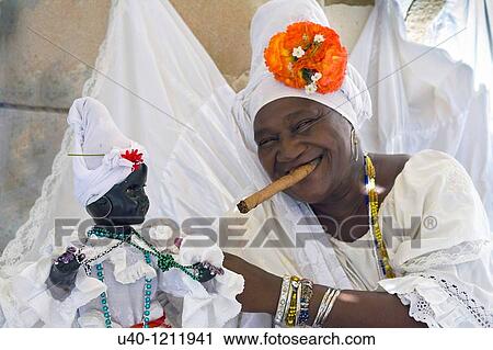 Cuba, Havana, Santeria Priestess View Large Photo Image Stock Image - Cuba, Havana, Santeria Priestess. Fotosearch