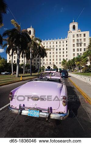 Cuba, Havana, Vedado, Hotel Nacional and 1950s-era US car, late afternoon View Large Photo Image Stock Photograph - Cuba, Havana, Vedado, Hotel Nacional and 1950s-era US car, late afternoon. Fotosearch