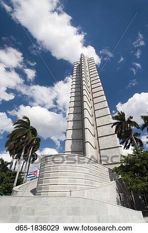 Cuba, Havana, Vedado, Plaza de la Revolucion, Jose Marti Monument, exterior View Large Photo Image Stock Photo - Cuba, Havana, Vedado, Plaza de la Revolucion, Jose Marti Monument, exterior. Fotosearch