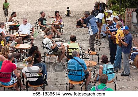 Cuba, Sancti Spiritus Province, Trinidad, Casa de la Musica, outdoor bar and cafe, NR View Large Photo Image Picture - Cuba, Sancti Spiritus Province, Trinidad, Casa de la Musica, outdoor bar and cafe, NR. Fotosearch