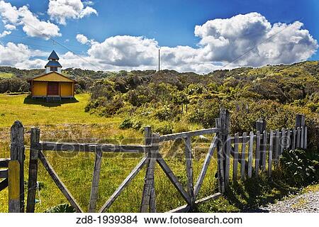 cucao wooden church in chiloe View Large Photo Image Picture - cucao wooden church in chiloe. Fotosearch