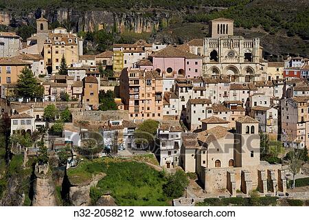 Cuenca, Cathedral, Jucar river gorge, UNESCO World Heritage Site. Castilla-La Mancha. Spain. View Large Photo Image Stock Image - Cuenca, Cathedral, Jucar river gorge, UNESCO World Heritage Site. Castilla-La Mancha. Spain.. Fotosearch