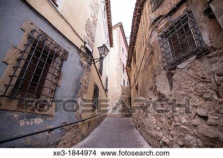 Picture - Cuenca street, Castile-La Mancha, Spain.. Fotosearch