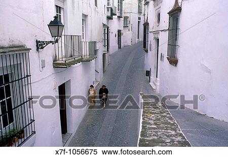 Cuesta Bel? n street, Arcos de la Frontera, Pueblos Blancos? white towns?, Cadiz province, Andalucia, Spain View Large Photo Image Stock Photography - Cuesta Bel? n street, Arcos de la Frontera, Pueblos Blancos? white towns?, Cadiz province, Andalucia, Spain. Fotosearch