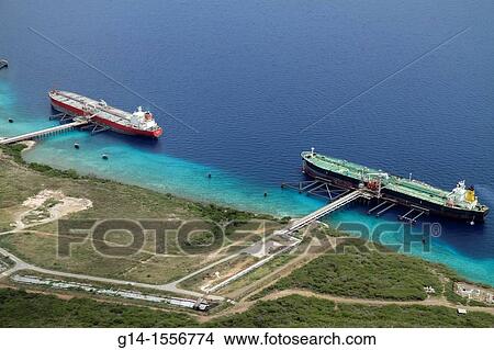 Cura? ao, Netherlands Antilles, Dutch, Caribbean Sea, Bullenbaii Terminal View Large Photo Image Picture - Cura? ao, Netherlands Antilles, Dutch, Caribbean Sea, Bullenbaii Terminal. Fotosearch