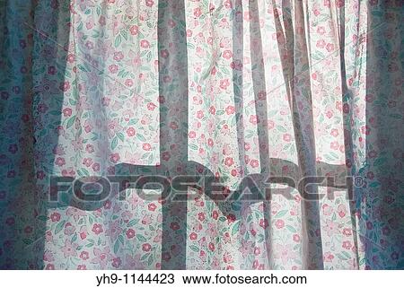 Curtain with flower pattern View Large Photo Image Stock Image - Curtain with flower pattern. Fotosearch