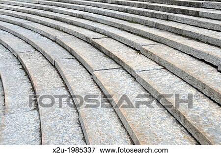 Stock Photo - Curving stone steps.. Fotosearch
