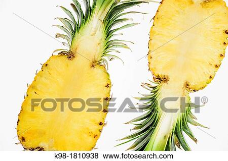Stock Photo - Cut pineapple, Ananas comosus. Fotosearch