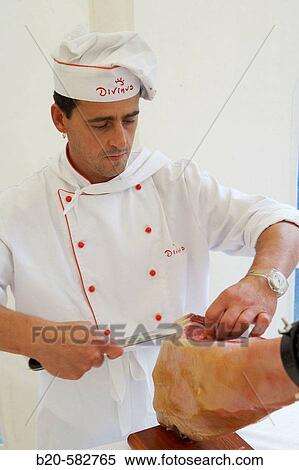 Cutting ham. Wedding. Divinus Catering, San Sebastian, Donostia, Gipuzkoa, Euskadi. Spain. View Large Photo Image Stock Photography - Cutting ham. Wedding. Divinus Catering, San Sebastian, Donostia, Gipuzkoa, Euskadi. Spain.. Fotosearch