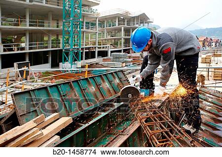 Cutting rebar, grinder, construction site, Eskoriatza, Gipuzkoa, Euskadi, Spain View Large Photo Image Picture - Cutting rebar, grinder, construction site, Eskoriatza, Gipuzkoa, Euskadi, Spain. Fotosearch