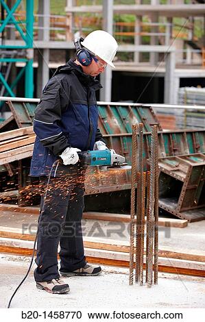 Cutting rebar, grinder, construction site, Eskoriatza, Gipuzkoa, Euskadi, Spain View Large Photo Image Stock Image - Cutting rebar, grinder, construction site, Eskoriatza, Gipuzkoa, Euskadi, Spain. Fotosearch