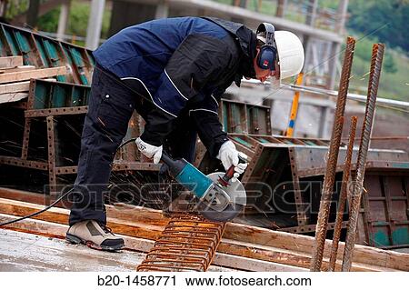Cutting rebar, grinder, construction site, Eskoriatza, Gipuzkoa, Euskadi, Spain View Large Photo Image Stock Image - Cutting rebar, grinder, construction site, Eskoriatza, Gipuzkoa, Euskadi, Spain. Fotosearch