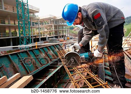 Cutting rebar, grinder, construction site, Eskoriatza, Gipuzkoa, Euskadi, Spain View Large Photo Image Stock Photograph - Cutting rebar, grinder, construction site, Eskoriatza, Gipuzkoa, Euskadi, Spain. Fotosearch