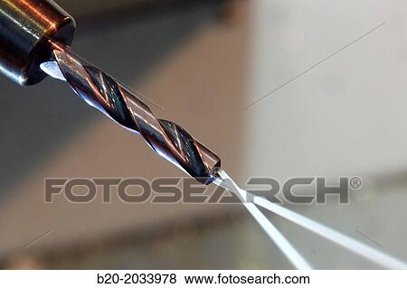 Stock Photo - Cutting tool with internal cooling for machining centers. IMH. Institute of Machine Tools. Elgoibar. Gipuzkoa. Basque Country. Spain.. Fotosearch