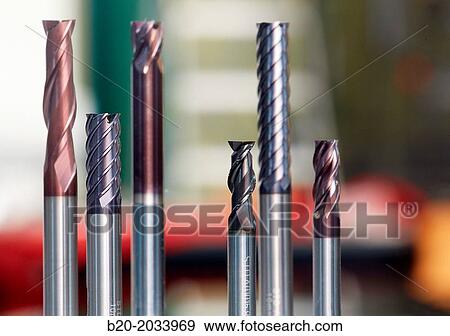 Stock Photo - Cutting tools for machining centers. IMH. Institute of Machine Tools. Elgoibar. Gipuzkoa. Basque Country. Spain.. Fotosearch