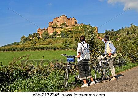 cyclists in front of Berze-le-Chatel, Saone et Loire department, Burgundy region, France, Europe. View Large Photo Image Stock Photography - cyclists in front of Berze-le-Chatel, Saone et Loire department, Burgundy region, France, Europe.. Fotosearch