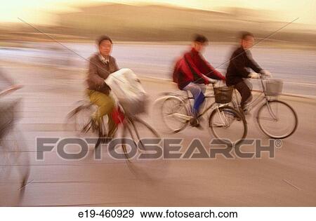 Cyclists in Tiananmen Square, Beijing. China View Large Photo Image Stock Photo - Cyclists in Tiananmen Square, Beijing. China. Fotosearch