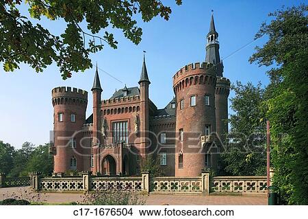 D-Bedburg-Hau, Lower Rhine, Rhineland, North Rhine-Westphalia, NRW, D-Bedburg-Hau-Till-Moyland, Moyland Castle, water castle, Tudor Gothic, neo-Gothic, museum, art exhibition of the Grinten Brothers, artist Joseph Beuys View Large Photo Image Picture - D-Bedburg-Hau, Lower Rhine, Rhineland, North Rhine-Westphalia, NRW, D-Bedburg-Hau-Till-Moyland, Moyland Castle, water castle, Tudor Gothic, neo-Gothic, museum, art exhibition of the Grinten Brothers, artist Joseph Beuys. Fotosearch