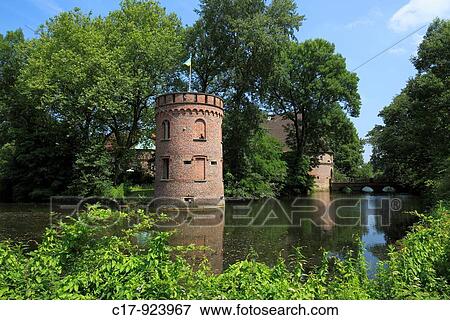D-Castrop-Rauxel, Ruhr area, North Rhine-Westphalia, D-Castrop-Rauxel-Bladenhorst, Castle Bladenhorst, moated castle, castle tower, Late Renaissance, water ditch, Route of Industrial Heritage View Large Photo Image Stock Photo - D-Castrop-Rauxel, Ruhr area, North Rhine-Westphalia, D-Castrop-Rauxel-Bladenhorst, Castle Bladenhorst, moated castle, castle tower, Late Renaissance, water ditch, Route of Industrial Heritage. Fotosearch
