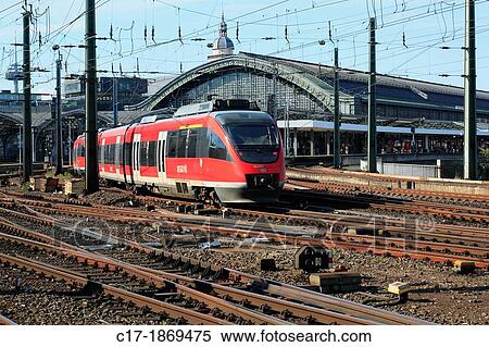 D-Cologne, Rhine, Rhineland, North Rhine-Westphalia, NRW, Cologne Central Station, Deutsche Bahn, German Railways, rail, train driving into the station View Large Photo Image Stock Photography - D-Cologne, Rhine, Rhineland, North Rhine-Westphalia, NRW, Cologne Central Station, Deutsche Bahn, German Railways, rail, train driving into the station. Fotosearch