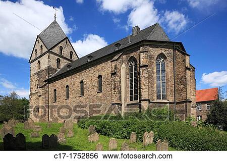 D-Dortmund, Ruhr area, Westphalia, North Rhine-Westphalia, NRW, D-Dortmund-Syburg, Ardey Hills, church St Peter zu Syburg, evangelic church, defence church, churchyard, cemetery, tombstones View Large Photo Image Stock Photograph - D-Dortmund, Ruhr area, Westphalia, North Rhine-Westphalia, NRW, D-Dortmund-Syburg, Ardey Hills, church St Peter zu Syburg, evangelic church, defence church, churchyard, cemetery, tombstones. Fotosearch