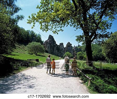 D-Horn-Bad Meinberg, Werre, nature reserve Eggegebirge-South Teutoburg Forest, Westphalia, North Rhine-Westphalia, NRW, Externsteine, rock formation, sandstone rocks, footpath, strollers, vacationers View Large Photo Image Stock Image - D-Horn-Bad Meinberg, Werre, nature reserve Eggegebirge-South Teutoburg Forest, Westphalia, North Rhine-Westphalia, NRW, Externsteine, rock formation, sandstone rocks, footpath, strollers, vacationers. Fotosearch