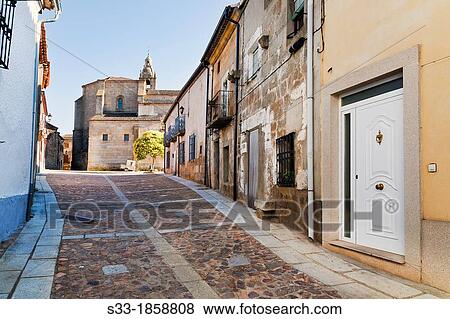 Stock Photo - D Nemesio Toribio street in San Felices de los Gallegos Salamanca Castilla Le? n Spain. Fotosearch