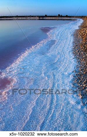 Stock Image - Dacantaci? n shore salt pond. Salinas del Odiel Marshes Natural Place. Huelva. Andalucia. Spain. Fotosearch