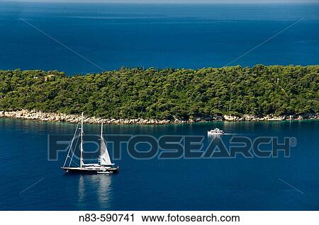 Dalamatian coast Croatia Balkans Europe View Large Photo Image Stock Image - Dalamatian coast Croatia Balkans Europe. Fotosearch