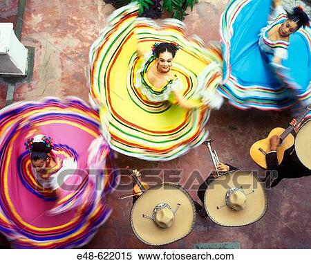 Stock Photography - Dancers, Mrida. Yucatan, Mexico. Fotosearch
