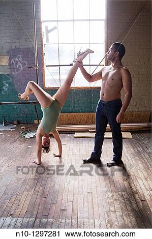 Stock Image - Dancers posing. Fotosearch