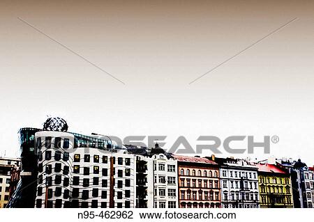 Dancing Building. Frank Gehry, Architect. also called the Fred and Ginger Building. Prague, Czech Republic. View Large Photo Image Stock Image - Dancing Building. Frank Gehry, Architect. also called the Fred and Ginger Building. Prague, Czech Republic.. Fotosearch