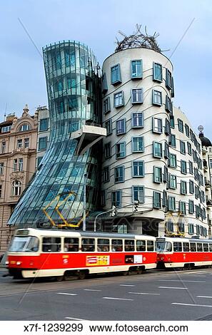 Dancing House by architects Gehry and Milunic Prague Czech Republic View Large Photo Image Stock Photo - Dancing House by architects Gehry and Milunic Prague Czech Republic. Fotosearch