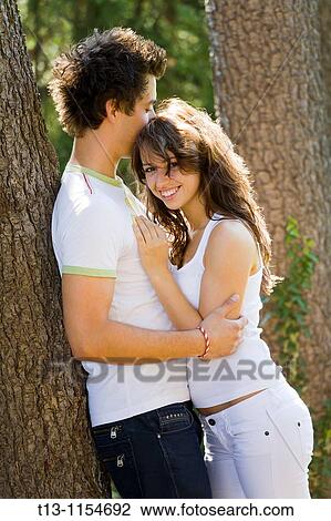 Stock Image - Dating in a park. Fotosearch