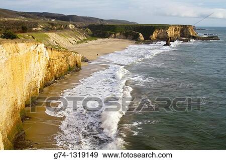 Stock Photo - Davenport Beach, Pacific Ocean, California, USA.. Fotosearch
