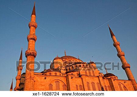 Dawn, Blue Mosque, 1617, Arch. Mehmet Aga, Istanbul, Turkey View Large Photo Image Picture - Dawn, Blue Mosque, 1617, Arch. Mehmet Aga, Istanbul, Turkey. Fotosearch