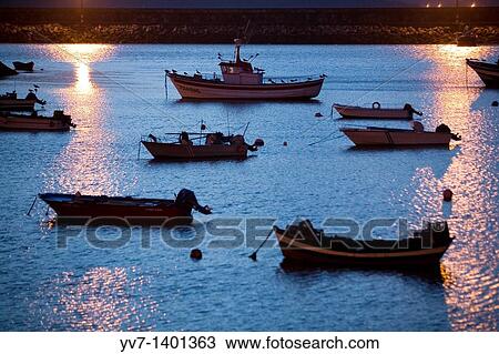 Dawn in Muxia's fishing port Corua, Galicia, Spain View Large Photo Image Stock Image - Dawn in Muxia's fishing port Corua, Galicia, Spain. Fotosearch