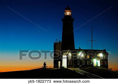 Stock Image - Dawn, Montauk Light. Fotosearch