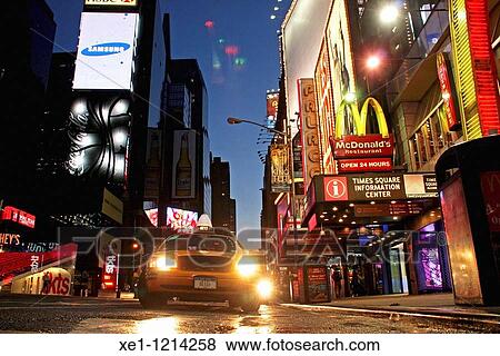 Dawn, Times Square, Broadway, New York, USA View Large Photo Image Stock Photo - Dawn, Times Square, Broadway, New York, USA. Fotosearch