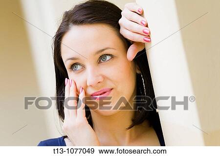 Daydreaming woman portrait View Large Photo Image Stock Photo - Daydreaming woman portrait. Fotosearch